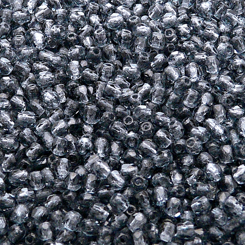 100pcs Czech Fire Polished Faceted Glass Beads Round 3mm Montana Sapphire
