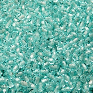 100pcs Czech Fire Polished Faceted Glass Beads Round 3mm Light Green Aquamarine