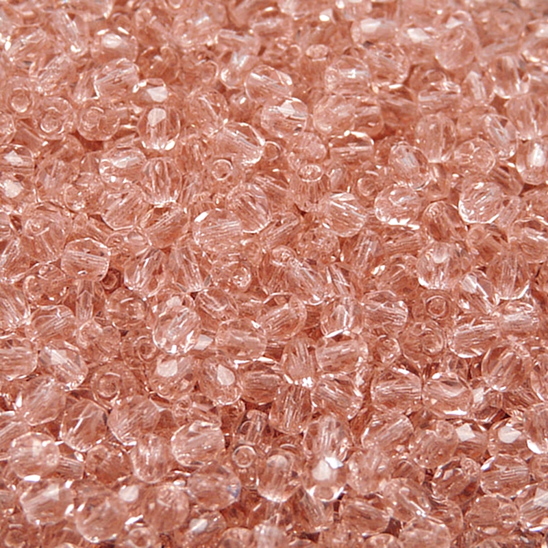 100pcs Czech Fire Polished Faceted Glass Beads Round 4mm Rosaline