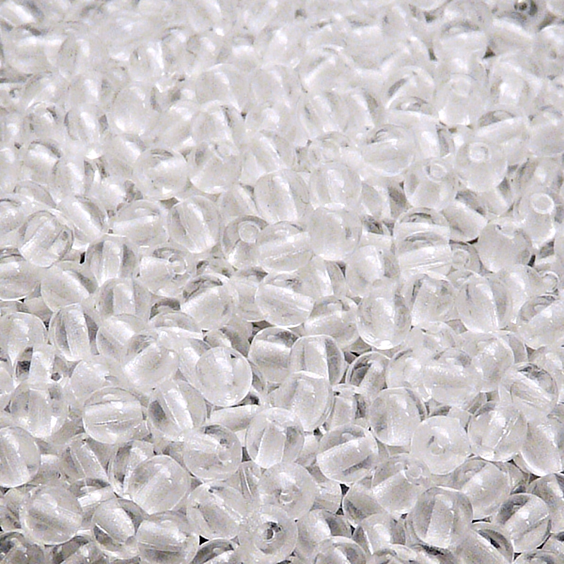 200pcs Czech Pressed Glass Round Round 4mm Crystal