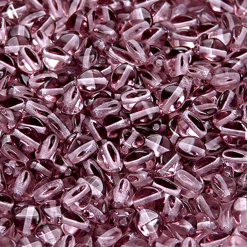 100pcs Czech Pressed Glass Pinch Beads 5mm Amethyst