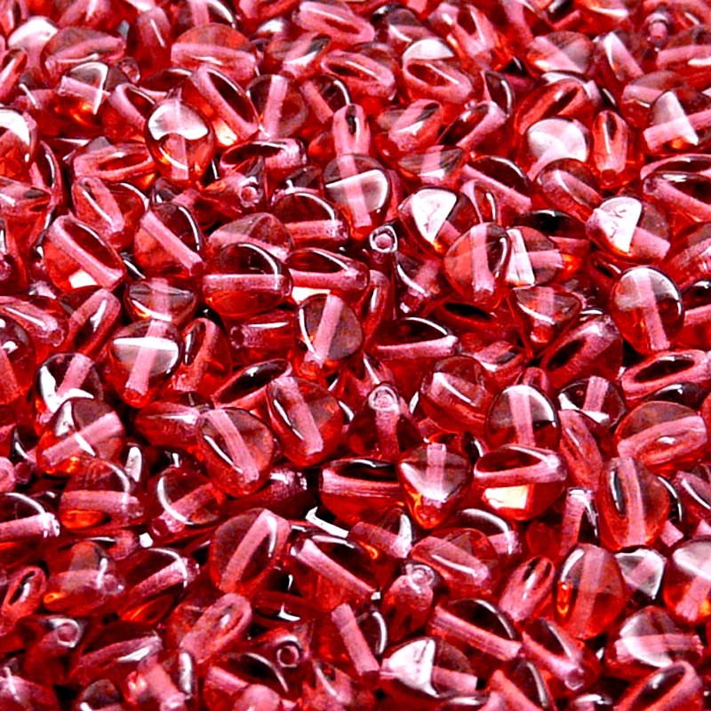 80pcs Czech Pressed Glass Pinch Beads 5mm Golden Ruby