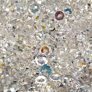 50pcs Czech Fire Polished Faceted Glass Rondelle Beads 6x3mm Crystal AB