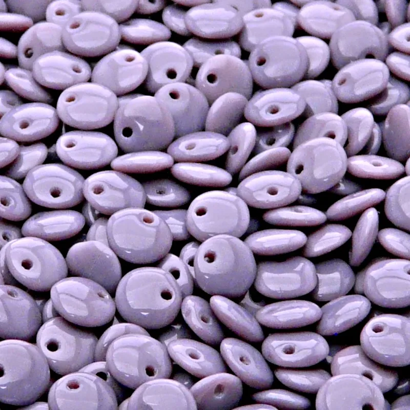 50pcs Czech Pressed Glass Lentil Beads 6mm Opaque Amethyst