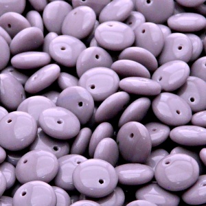 40pcs Czech Pressed Glass Lentil Beads 8mm Opaque Amethyst