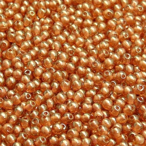 200pcs Czech Pressed Glass Round Beads 3mm Crystal Red Luster