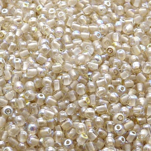 200pcs Czech Pressed Glass Round Beads 3mm Crystal Lemon Rainbow