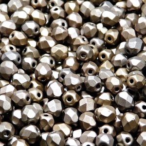 80pcs Czech Fire Polished Faceted Glass Beads Round 5mm Crystal Bronze Gray Rainbow Matte