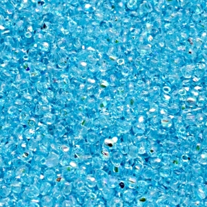 100pcs Czech Fire Polished Faceted Glass Beads Round 2mm Light Aquamarine AB