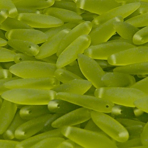 30pcs Czech Pressed Glass Dagger Beads 5x16mm Olivine Matte