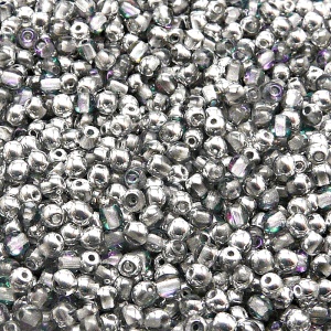 200pcs Czech Pressed Glass Round Beads 3mm Crystal Vitrail Light