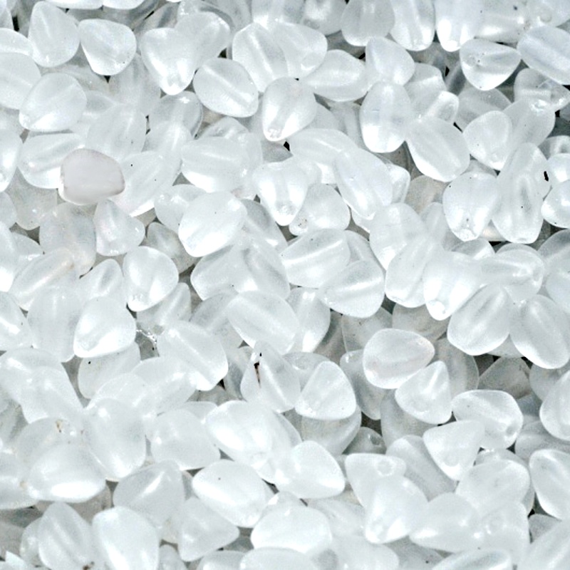 100pcs Czech Pressed Glass Pinch Beads 5mm Crystal Matte