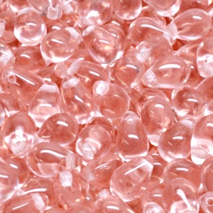30pcs Czech Pressed Glass Teardrop Beads 6x9mm Rosaline
