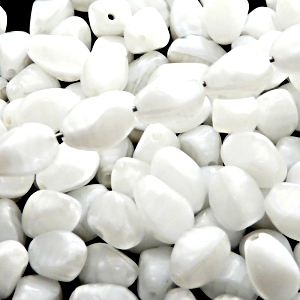 20pcs Czech Pressed Glass Twisted Bicone Lantern Beads 11x8mm White Striped Moonlight (06006)