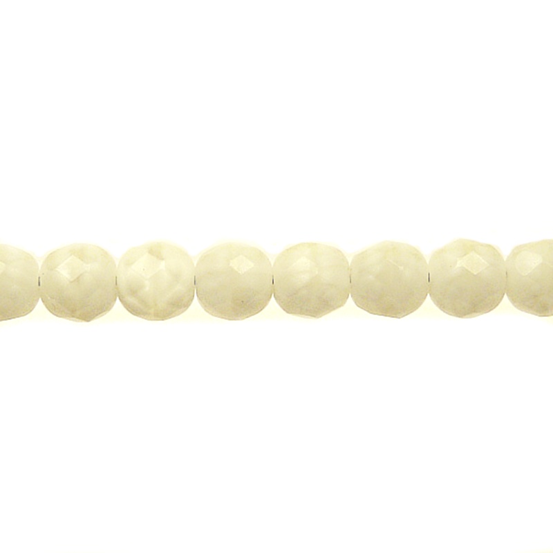 25pcs Czech Fire Polished Faceted Glass Beads Round 8mm Light Yellow Striped Moonlight (86006)