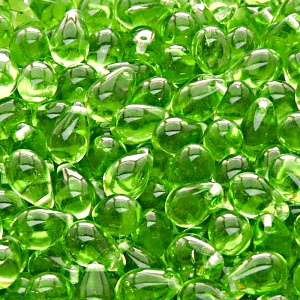 30pcs Czech Pressed Glass Teardrop Beads 6x9mm Light Chrysolite