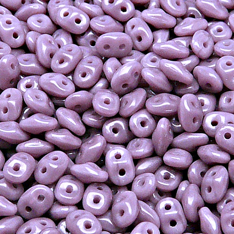 50pcs Czech Two Hole Pressed Glass Matubo SuperDuo Seed Beads 2,5x5mm Opaque Amethyst