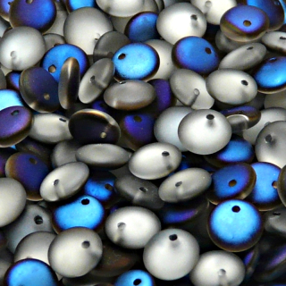 40pcs Czech Pressed Glass Lentil Beads 8mm Crystal Azuro Matte